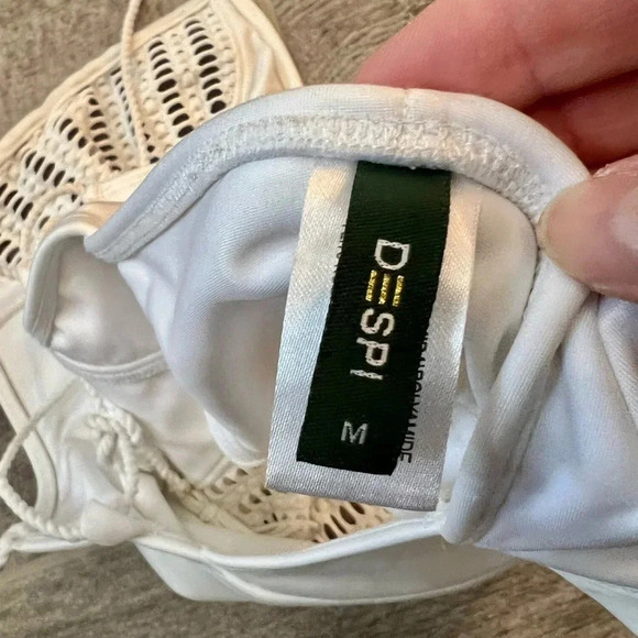 Despi Women’s White Openwork One-Piece Swimsuit Size Medium White - Picture 7 of 10